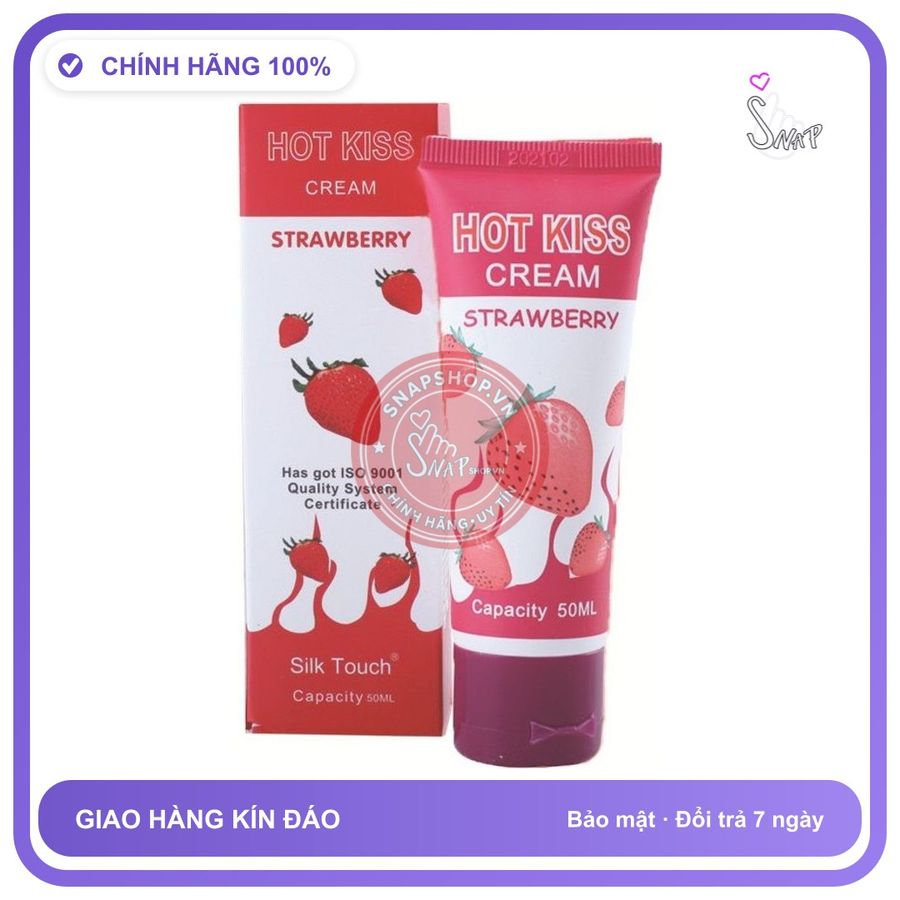 Gel Bôi Trơn Kiss Dâu 50ml chính hãng - gốc nước không dính rít, dung tích 50ml, dịu nhẹ an toàn cho da - giao hàng che tên kín đáo