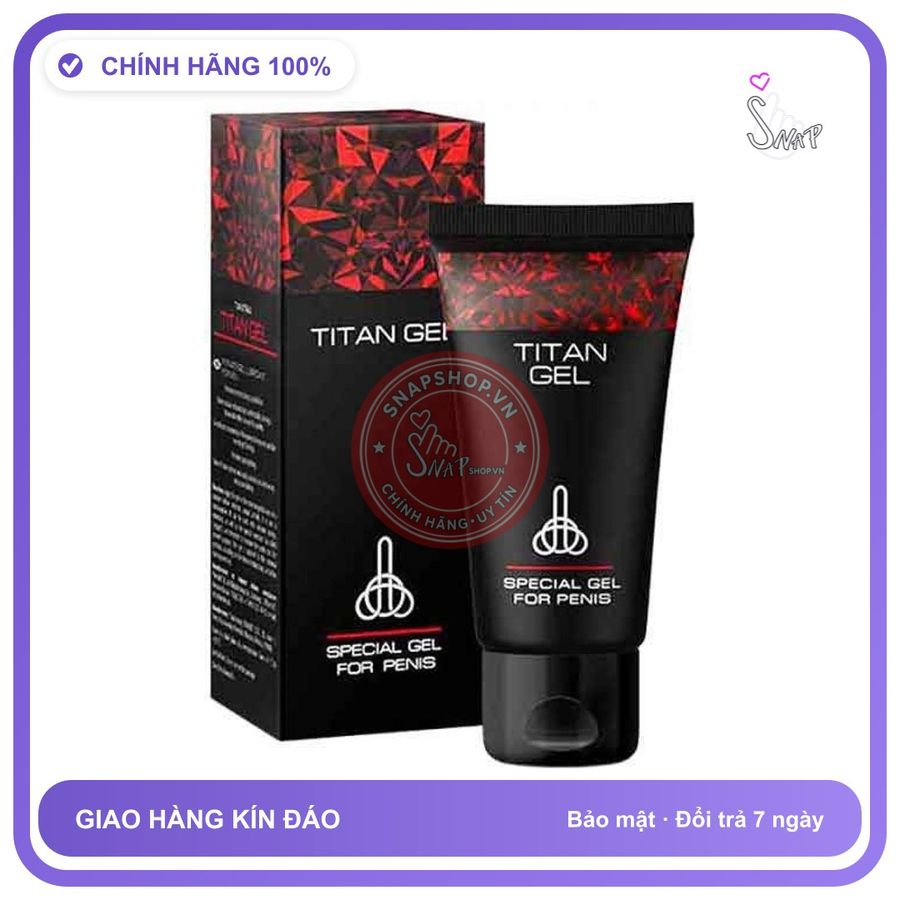 Gel Tăng Kích Thước Titan Đen chính hãng - dung tích 50ml, dịu nhẹ an toàn cho da, dễ rửa sạch - giao hàng che tên kín đáo
