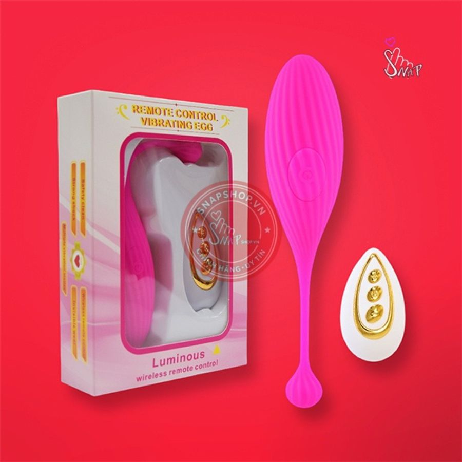 Trứng rung cá voi điều khiển từ xa Luminous 10 chế độ chính hãng - 10 chế độ rung, sạc usb, chống nước - giao hàng che tên kín đáo