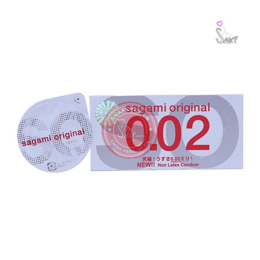 Bao cao su siêu mỏng Sagami Original 0.02 chính hãng - siêu mỏng 0.02mm, ôm sát cảm giác thật, chất liệu latex an toàn - giao hàng che tên kín đáo