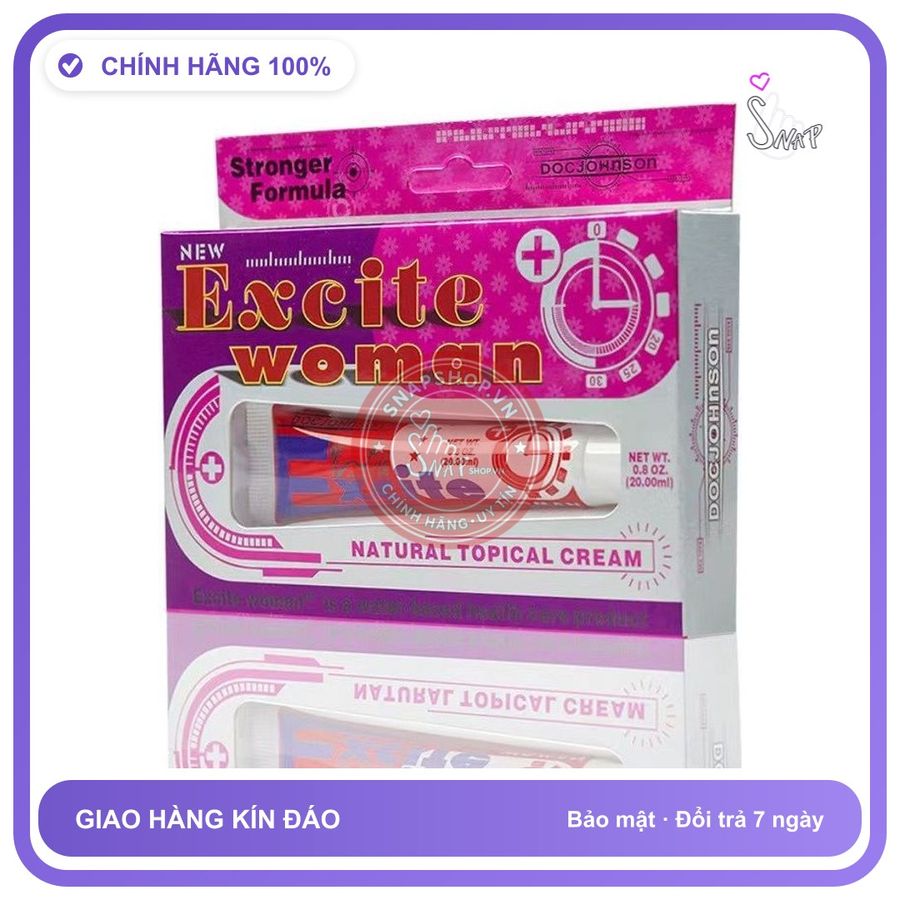 Gel Kích Thích Nữ Excite Woman 20ml chính hãng - dung tích 20ml, dịu nhẹ an toàn cho da, dễ rửa sạch - giao hàng che tên kín đáo