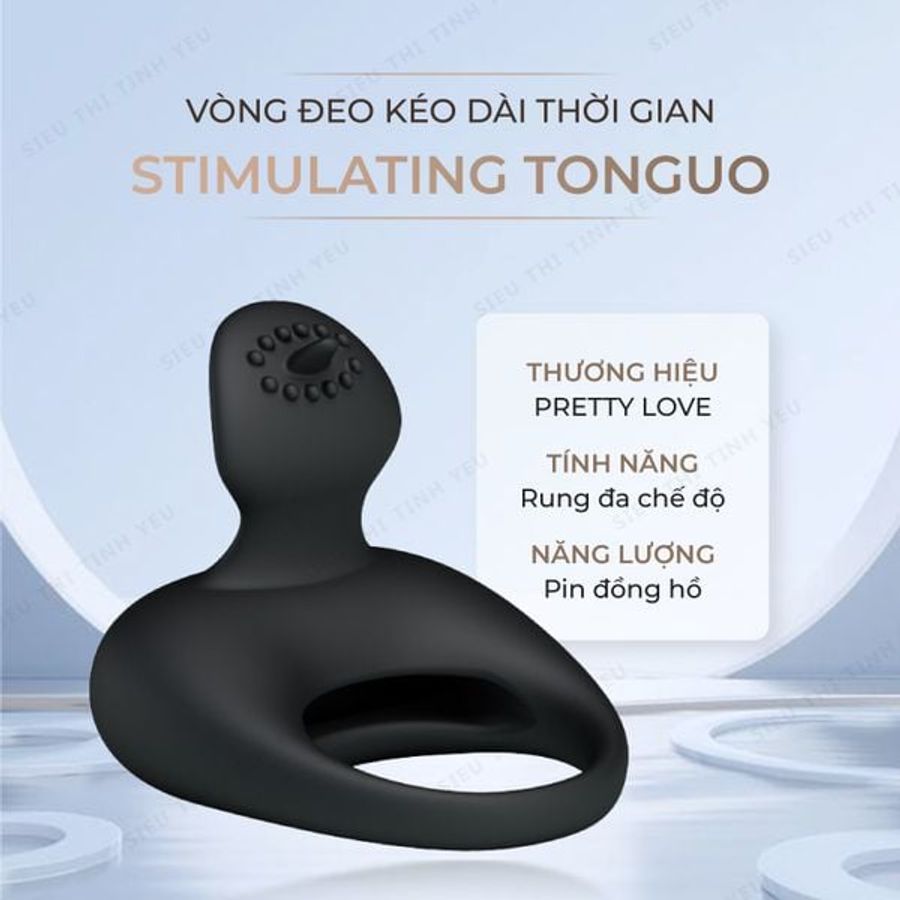 (Có Video) Vòng đeo Pretty Love Stimulating Tonguo rung đa chế độ dùng pin [Mã CK-SP971882-05]