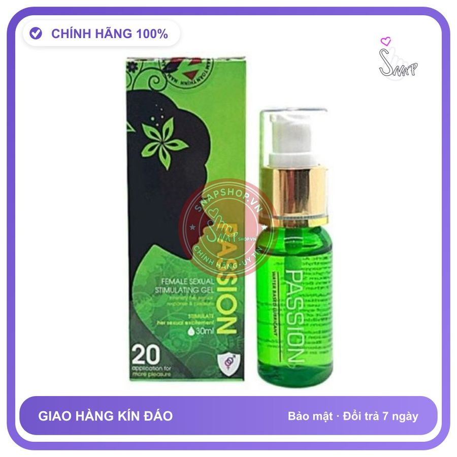Gel Kích Thích Nữ Passion 30ml chính hãng - gốc nước không dính rít, dung tích 30ml, dịu nhẹ an toàn cho da - giao hàng che tên kín đáo