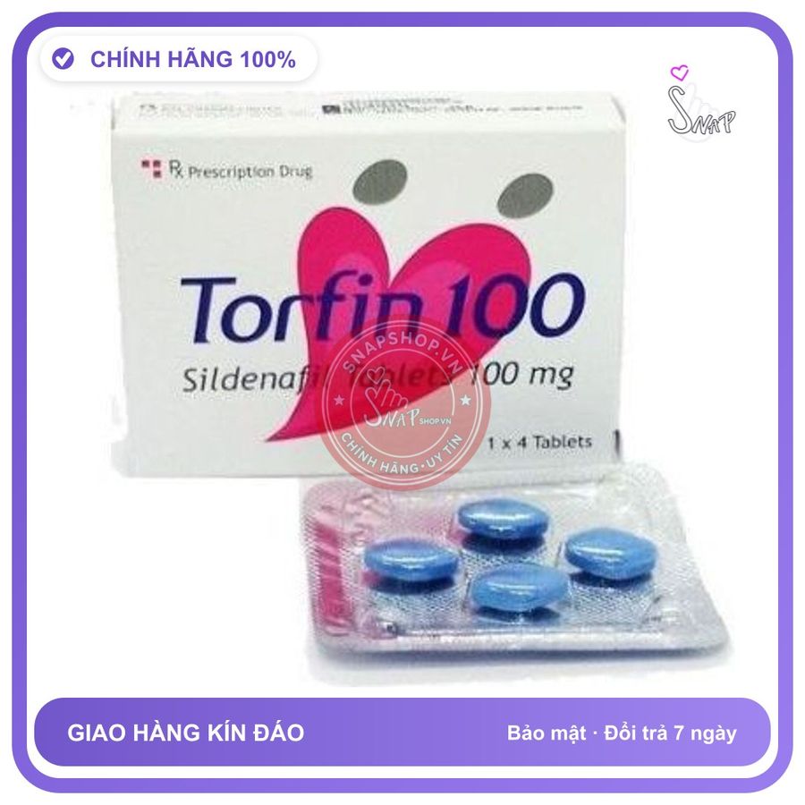 Thuốc Cương Dương Torfin 100mg Hộp 4 Viên chính hãng - chất liệu an toàn cho da, dễ vệ sinh, êm ái khi dùng - giao hàng che tên kín đáo
