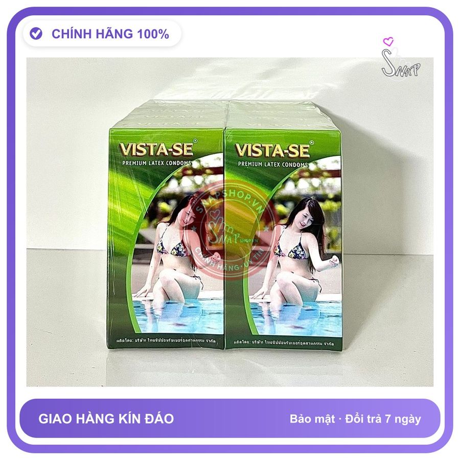 Bao Cao Su Vista-Se Lốc 100 Cái chính hãng - siêu mỏng, có hương thơm, ôm sát cảm giác thật - giao hàng che tên kín đáo