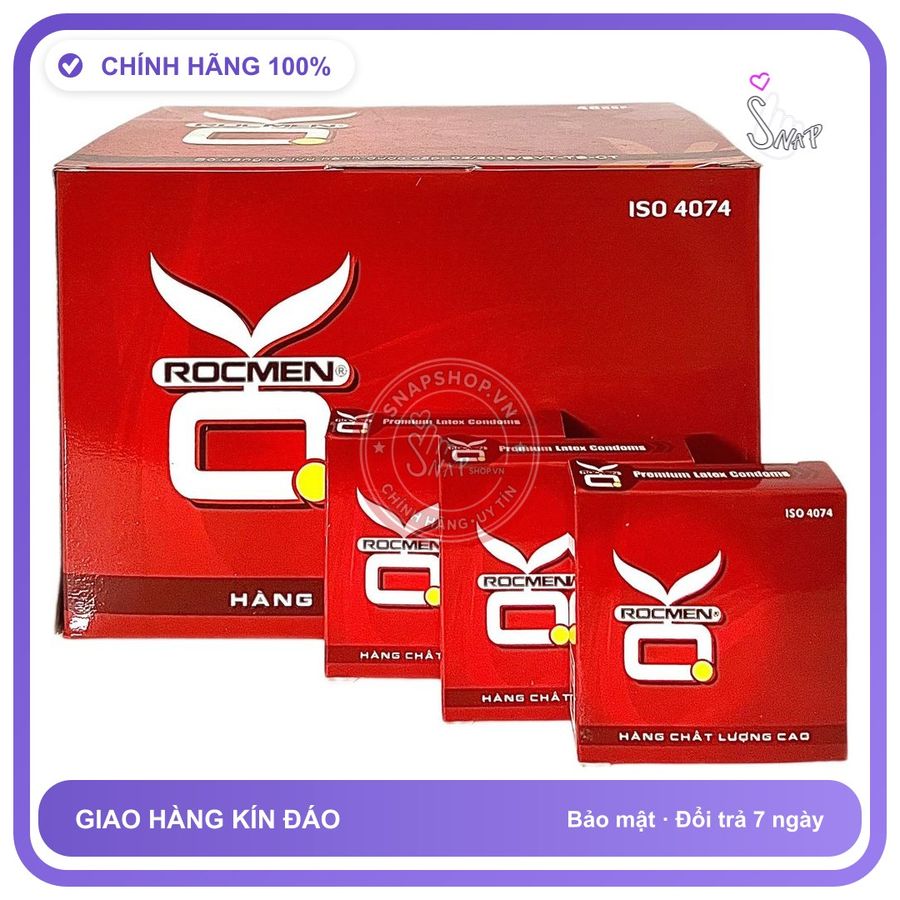 Bao Cao Su Ok Rocmen Không Mùi Hộp 144 Cái chính hãng - ôm sát cảm giác thật, chất liệu latex an toàn, hàng nhập khẩu - giao hàng che tên kín đáo