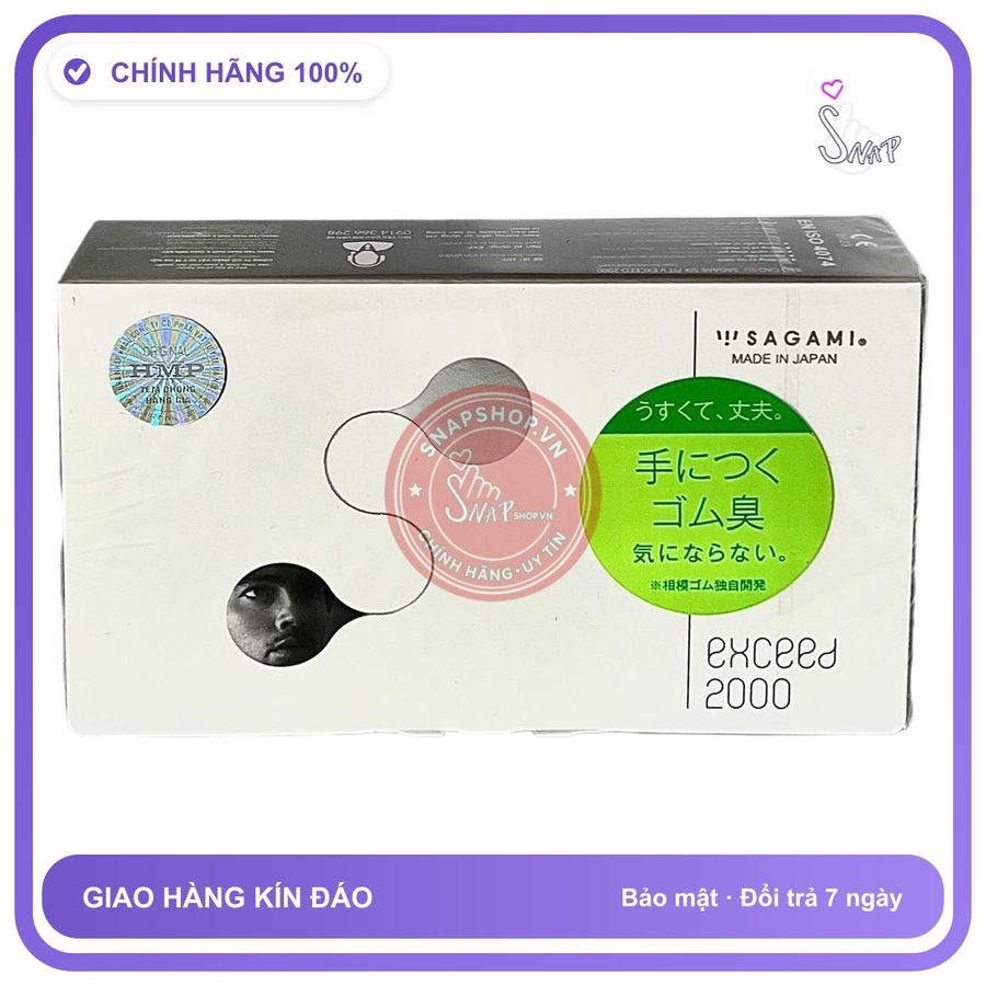 Bao Cao Su Sagami 2000 Hộp 10 Cái chính hãng - siêu mỏng, ôm sát cảm giác thật, chất liệu latex an toàn - giao hàng che tên kín đáo