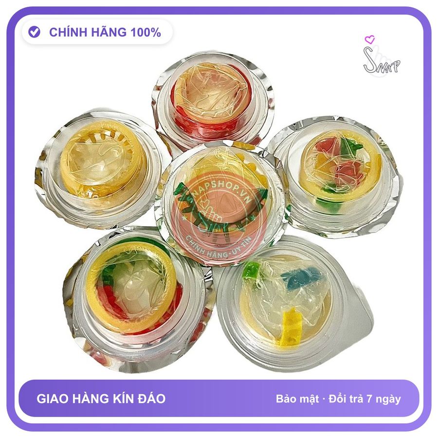 Bao Cao Su Gai Lẻ Đủ Mẩu Chén 1 Cái chính hãng - có gai nổi, ôm sát cảm giác thật, chất liệu latex an toàn - giao hàng che tên kín đáo