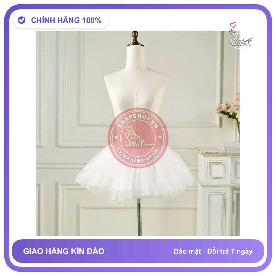 Váy Tutu Ngắn 6 Lớp Mềm Mại Phối Đồ N156 Trắng chính hãng - co giãn thoải mái, freesize, chất vải mềm mát - giao hàng che tên kín đáo