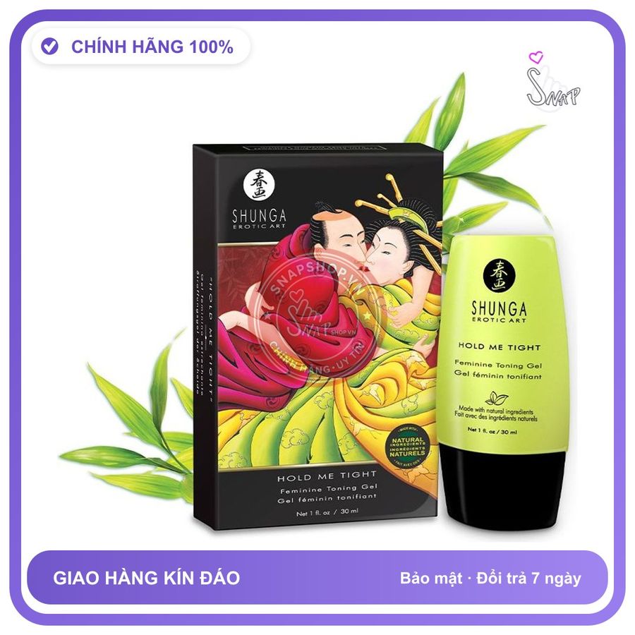 Gel Se Khít Âm Đạo Shunga Hold Me Tight chính hãng - dịu nhẹ an toàn cho da, dễ rửa sạch, dùng được cho mọi loại da - giao hàng che tên kín đáo