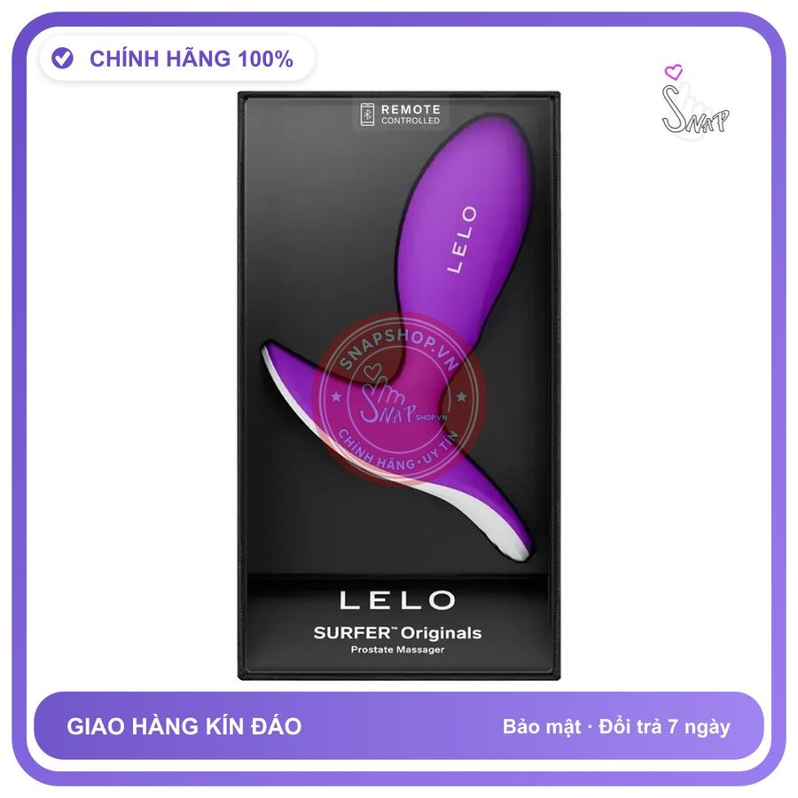 Máy Rung Hậu Môn Lelo Surfer Originals — Chân chính hãng - 8 chế độ rung, điều khiển qua app, chống nước - giao hàng che tên kín đáo