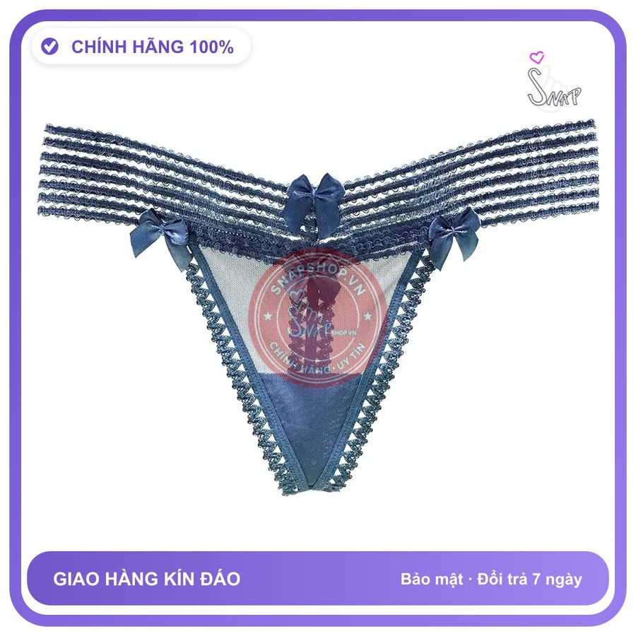 Quần Lót Lọt Khe Sexy Thun Ren Xuyên Thấu T354 Xanh Dương chính hãng - phối ren, co giãn thoải mái, freesize - giao hàng che tên kín đáo