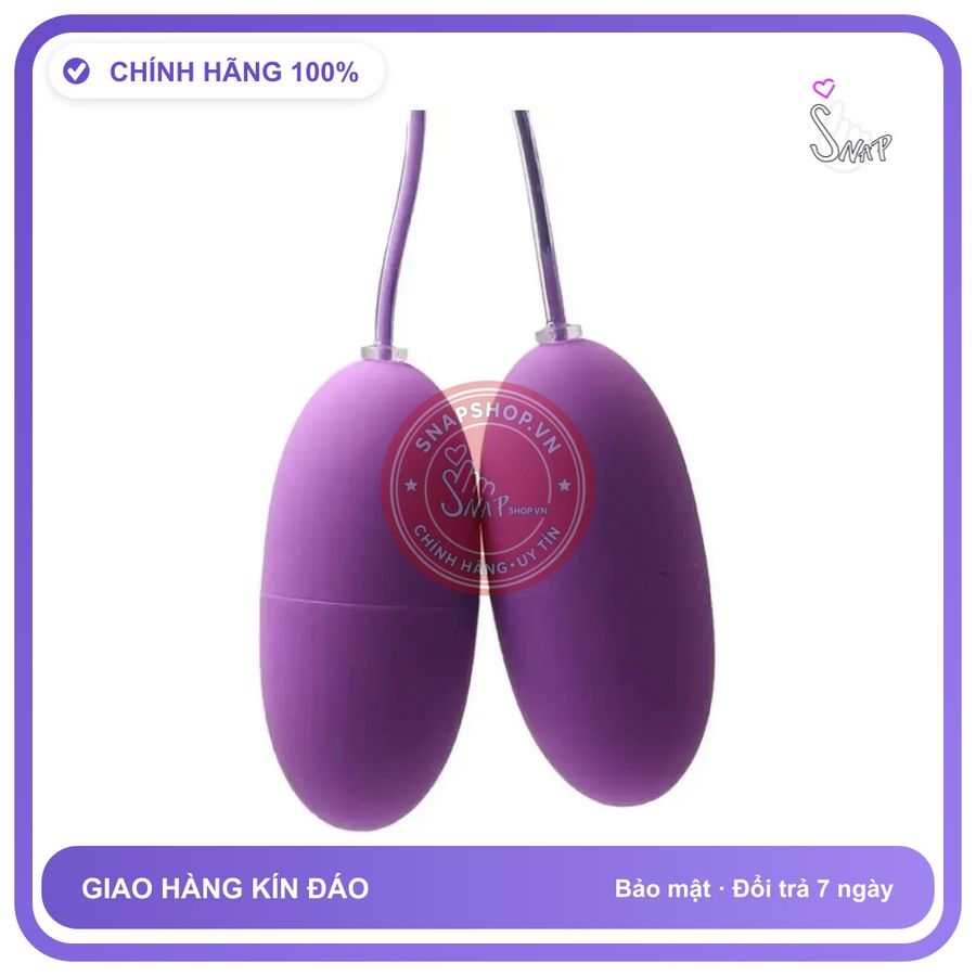 Trứng Rung 2 Đầu Mạnh Mẽ chính hãng - 1 chế độ rung, sạc USB, chống nước - giao hàng che tên kín đáo