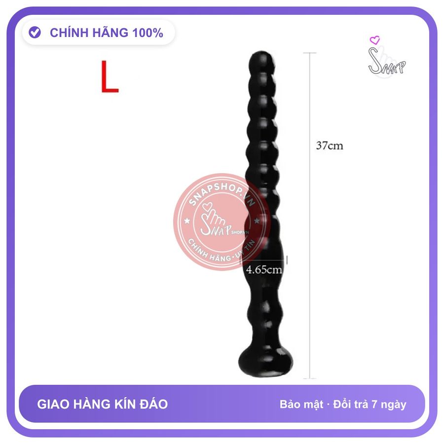 Plug Dạng Chuỗi Hạt Silicon Nguyên Khối 37cm chính hãng - sạc USB, silicone mềm mại, chất liệu an toàn cho da - giao hàng che tên kín đáo