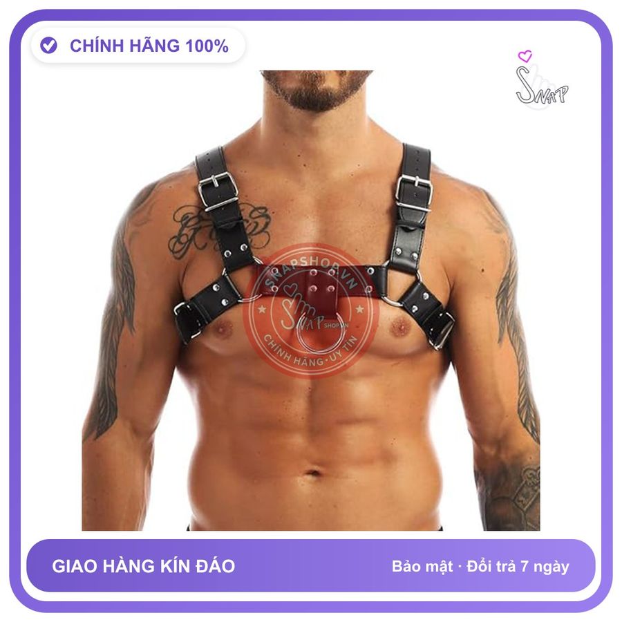 Dây Nịt Ngực Bằng Da Cao Cấp chính hãng - chất liệu an toàn cho da, dễ vệ sinh, êm ái khi dùng - giao hàng che tên kín đáo