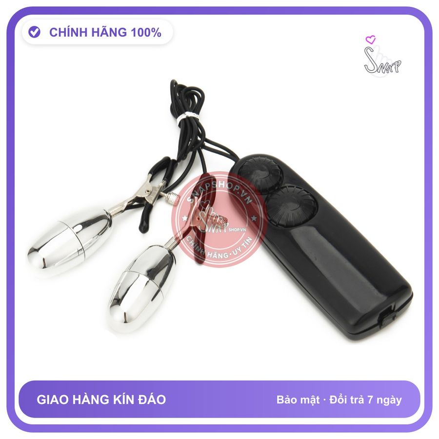 Trứng Rung Kẹp Đầu Vú chính hãng - sạc USB, chất liệu an toàn cho da, dễ vệ sinh - giao hàng che tên kín đáo
