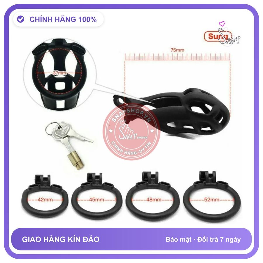 Khóa Dương Vật Cobra Đen Nhám Sung chính hãng - chất vải mềm mát, đường may tỉ mỉ, tôn dáng quyến rũ - giao hàng che tên kín đáo