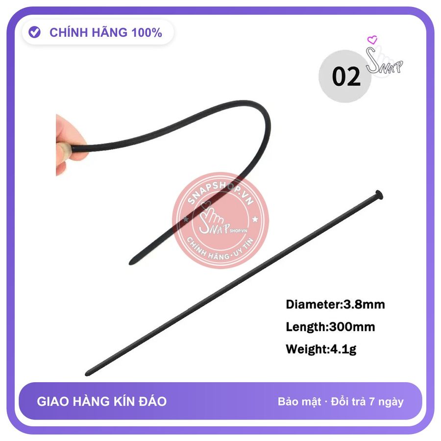 Que Sounding Trơn Cho Người Mới Bắt Đầu 0.4cm chính hãng - sạc USB, chất liệu an toàn cho da, dễ vệ sinh - giao hàng che tên kín đáo