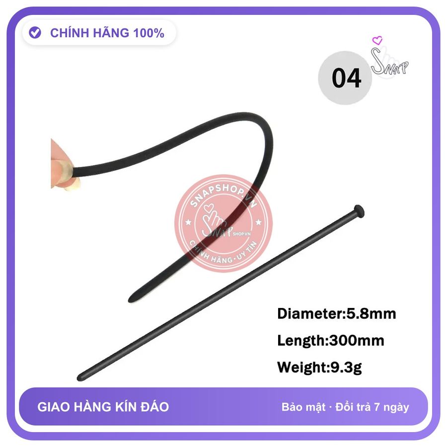 Que Sounding Trơn Cho Người Mới Bắt Đầu 0.6cm chính hãng - sạc USB, chất liệu an toàn cho da, dễ vệ sinh - giao hàng che tên kín đáo