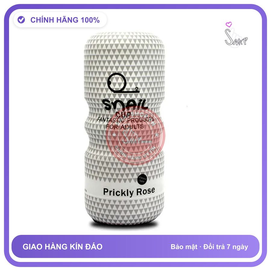 Cốc Cầm Tay Snail Cup Siêu Khít Xám chính hãng - sạc USB, rung êm không tiếng động, silicone cao cấp - giao hàng che tên kín đáo
