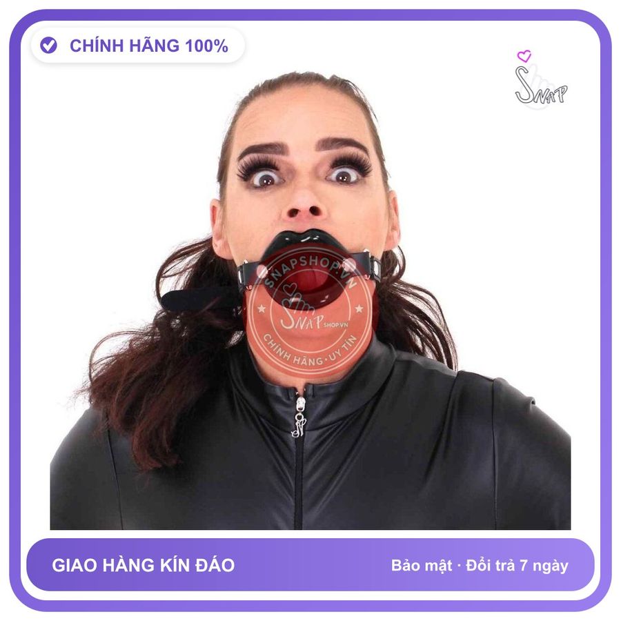 Ball Gag Khóa Hàm Hình Môi chính hãng - sạc USB, rung êm không tiếng động, silicone cao cấp - giao hàng che tên kín đáo