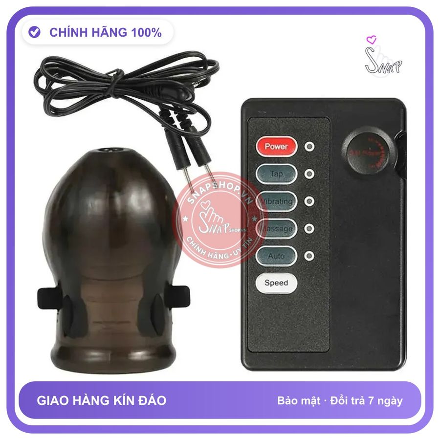Dụng Cụ Kích Điện Đầu Dương Vật Cực Mạnh chính hãng - sạc USB, chất liệu an toàn cho da, dễ vệ sinh - giao hàng che tên kín đáo