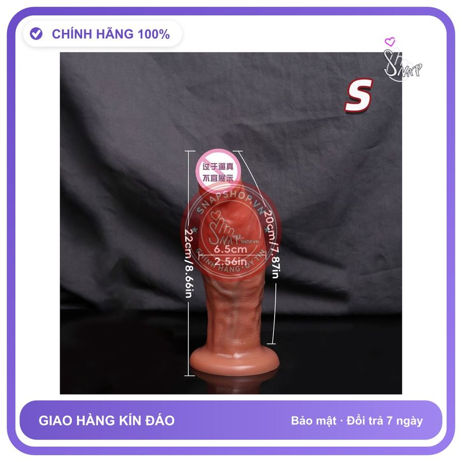 Dương Vật Giả 6.5cm Silicon Cao Cấp Gân Guốc Kích Thích chính hãng - sạc USB, silicone cao cấp, chất liệu an toàn cho da - giao hàng che tên kín đáo