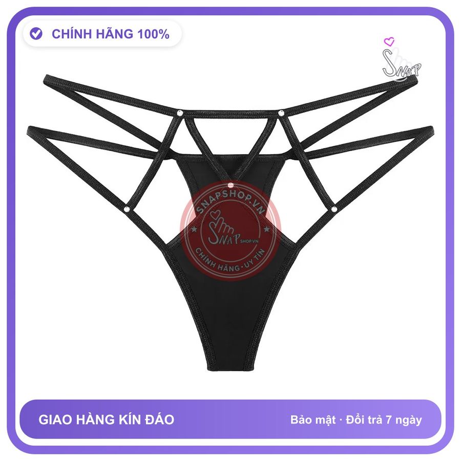 Quần Lót Lọt Khe Sexy Lưng Cao Đính Hạt T353 Đen chính hãng - chất lụa mát mềm, co giãn thoải mái, freesize - giao hàng che tên kín đáo