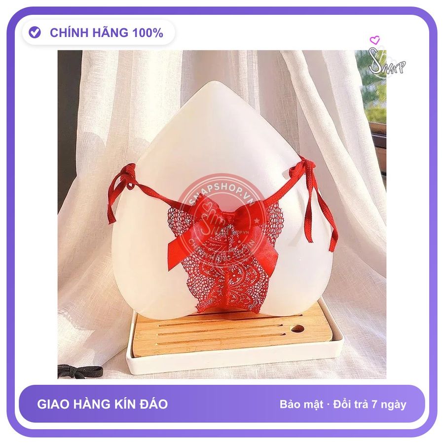 Quần Lót Dây Buộc Hông Nơ Siêu Xinh Gợi T335 Đỏ chính hãng - phối ren, freesize, ôm body tôn dáng - giao hàng che tên kín đáo
