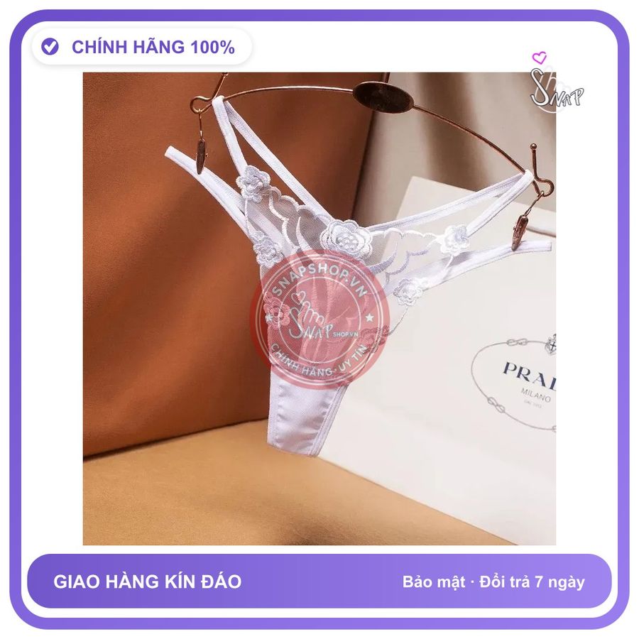 Quần Lót Nữ Lọt Khe Ren Lưới Xuyên Thấu T331 Trắng chính hãng - phối ren, freesize, chất vải mềm mát - giao hàng che tên kín đáo