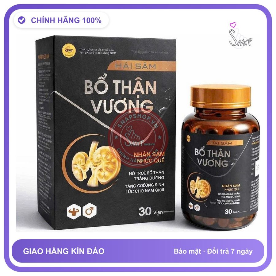 Viên Uống Hải Sâm Bổ Thận Vương (Chai 30 chính hãng - hỗ trợ tăng cường sinh lý, thành phần thiên nhiên, hàng chuẩn nguồn gốc rõ ràng - giao hàng che tên kín đáo