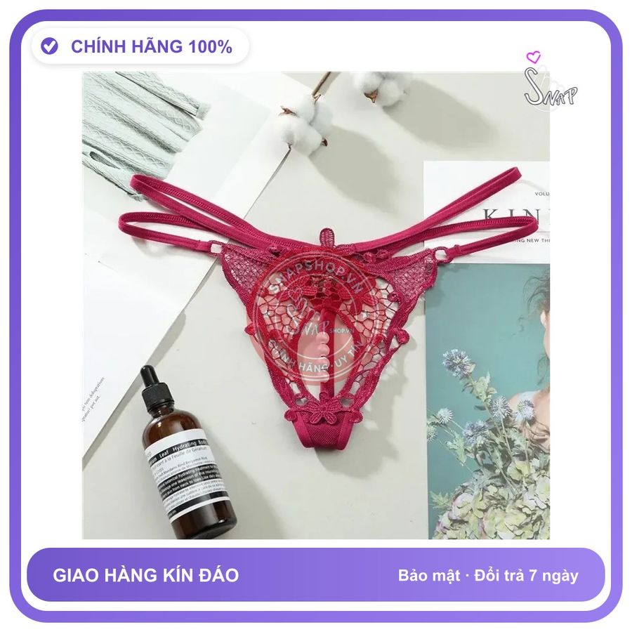 Quần Lót Đính Hạt Lọt Khe Sexy Bonita Phối T308 Đỏ chính hãng - co giãn thoải mái, freesize, chất vải mềm mát - giao hàng che tên kín đáo