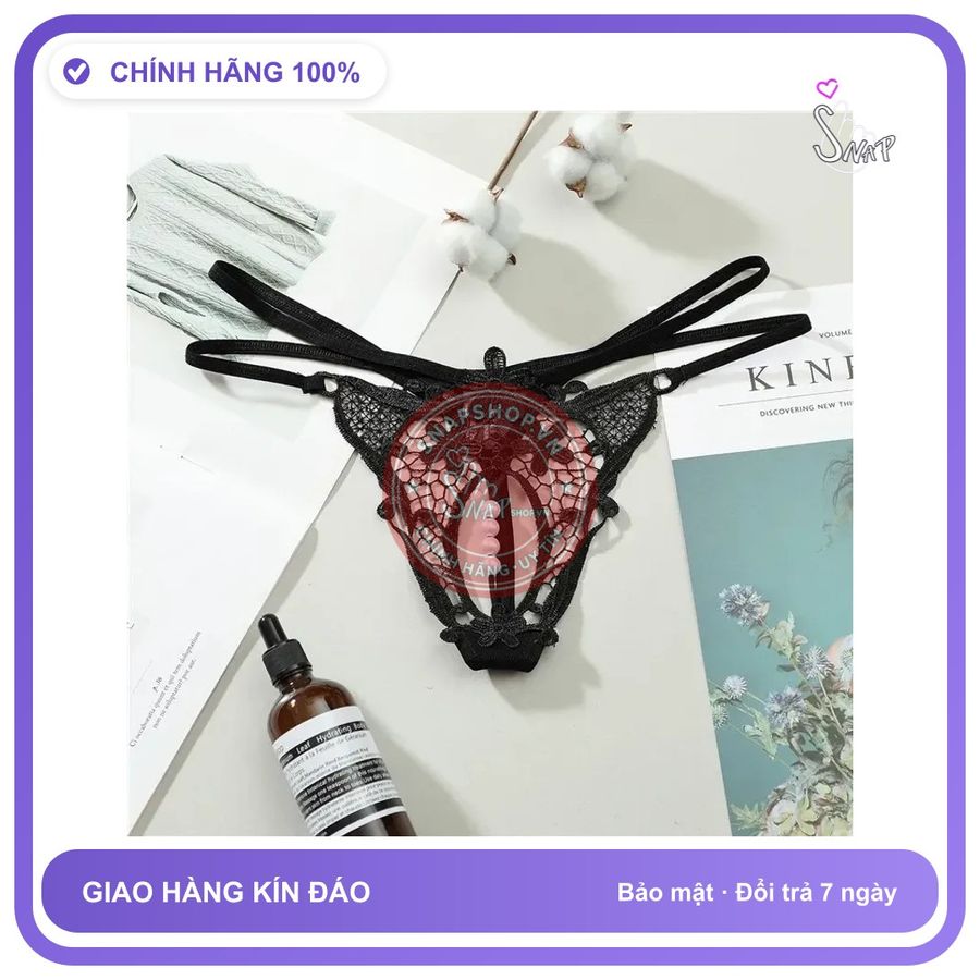 Quần Lót Đính Hạt Lọt Khe Sexy Bonita Phối T308 Đen chính hãng - co giãn thoải mái, freesize, chất vải mềm mát - giao hàng che tên kín đáo