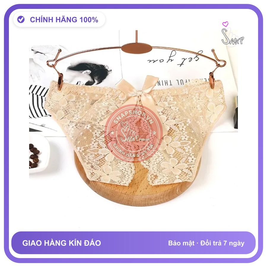 Quần Lót Sexy Ren Hoa Xẻ Đáy Gợi Cảm T306 Nude chính hãng - phối ren, co giãn thoải mái, freesize - giao hàng che tên kín đáo