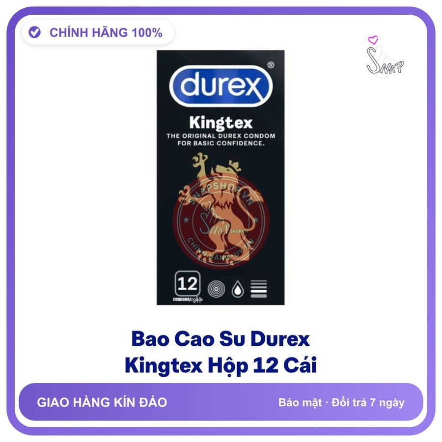 Bao cao su durex hộp 12 cái, che tên sản phẩm bảo mật kín đáo