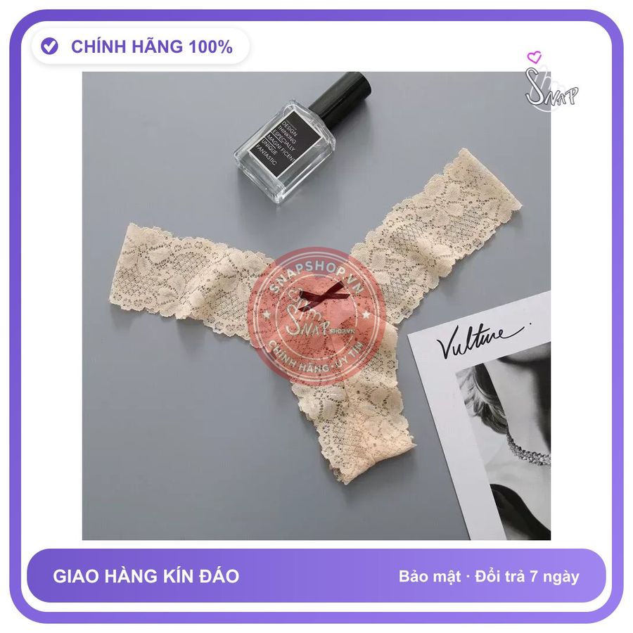 Quần Lót Ren Mềm Mịn Lọt Khe Siêu Mỏng T302 Nude chính hãng - phối ren, co giãn thoải mái, freesize - giao hàng che tên kín đáo