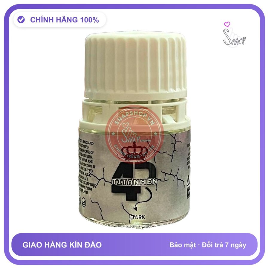 Popper Titanmen 4P Dark 20ml chính hãng - chai 20ml, hương dịu không nồng, hàng chuẩn nhập khẩu - giao hàng che tên kín đáo