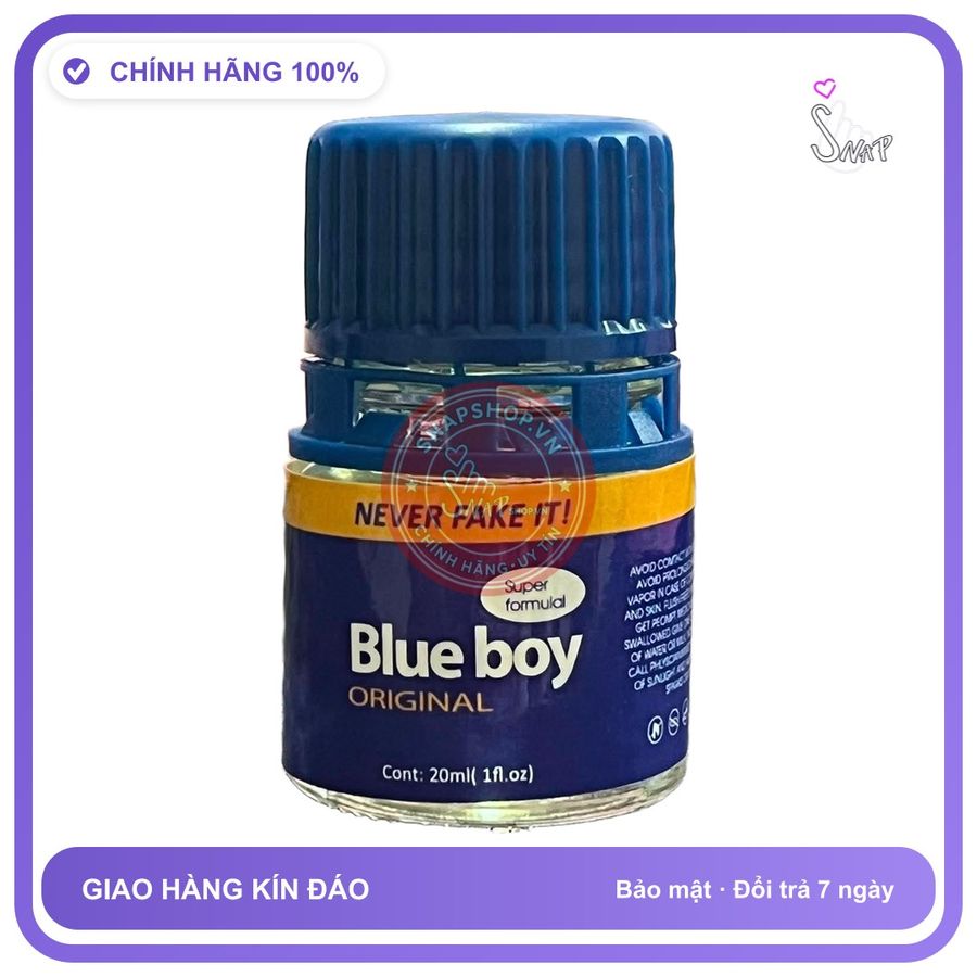 Popper Blue Boy 20ml chính hãng - chai 20ml, hàng chuẩn nhập khẩu, nắp kín không bay hơi - giao hàng che tên kín đáo
