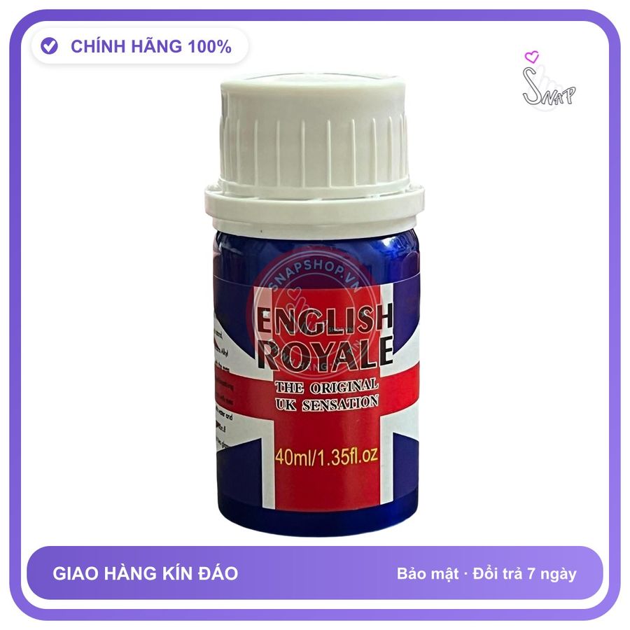 Popper Khô English Royale USA 60g chính hãng - hương dịu không nồng, hàng chuẩn nhập khẩu, nắp kín không bay hơi - giao hàng che tên kín đáo