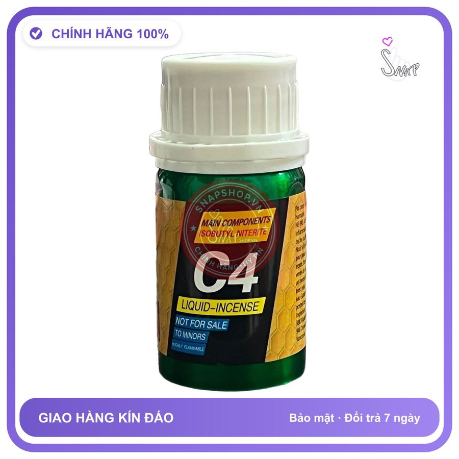 Popper Khô C4 Xanh USA 60g chính hãng - hương dịu không nồng, hàng chuẩn nhập khẩu, nắp kín không bay hơi - giao hàng che tên kín đáo