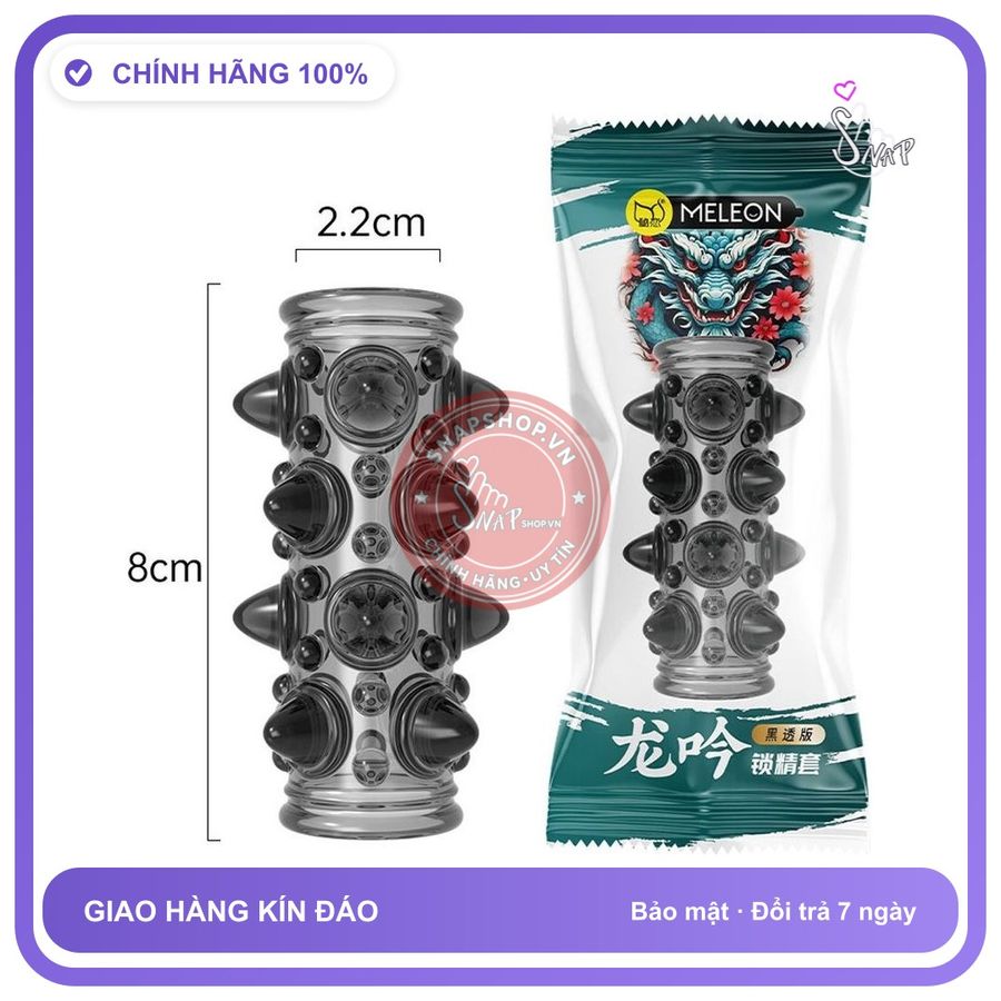Bao cao su đôn dên Khúc Meleon Dragon Yin Gai Bi chính hãng - có gai nổi, ôm sát cảm giác thật, chất liệu latex an toàn - giao hàng che tên kín đáo