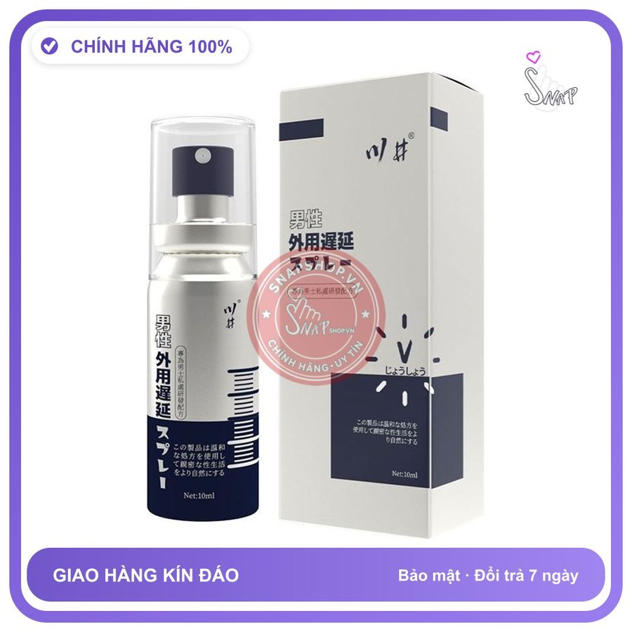 Xịt chống xuất tinh sớm ChuanJing Blue Silver 10ml chính hãng - kéo dài thời gian, chiết xuất thảo dược, thấm nhanh không nhờn rít - giao hàng che tên kín đáo
