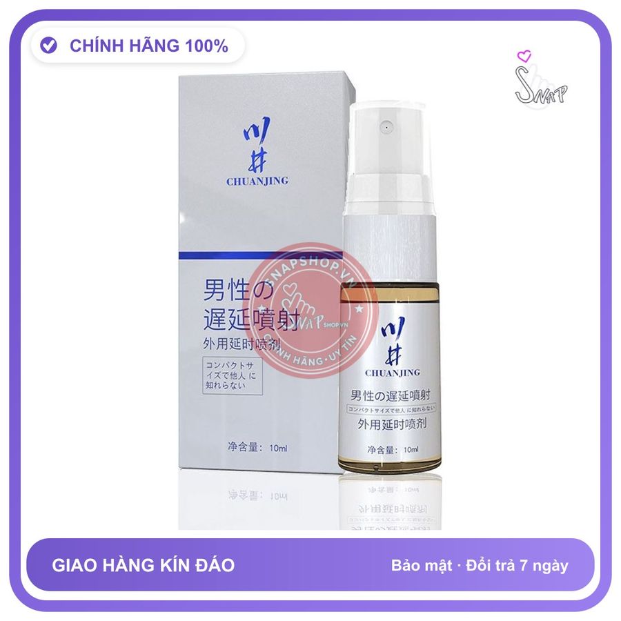Xịt chống xuất tinh sớm ChuanJing Blue Gold 10ml chính hãng - kéo dài thời gian, chiết xuất thảo dược, thấm nhanh không nhờn rít - giao hàng che tên kín đáo