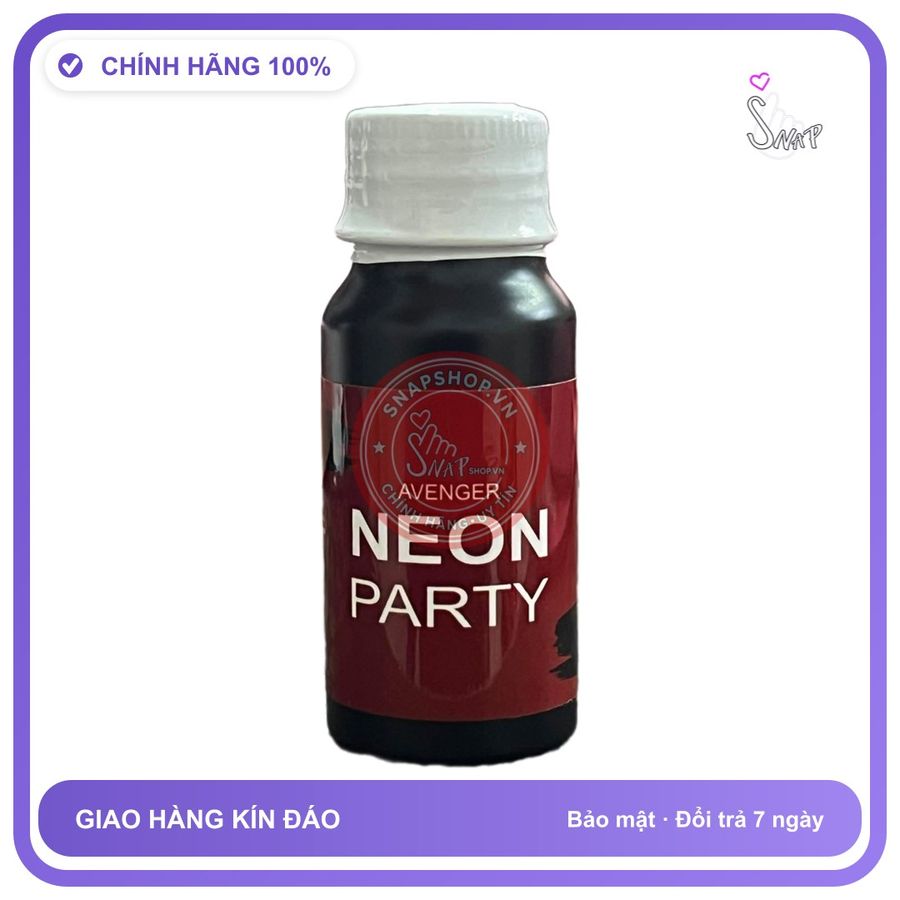 Popper Khô Avenger Neon Party USA 60g chính hãng - hương dịu không nồng, hàng chuẩn nhập khẩu, nắp kín không bay hơi - giao hàng che tên kín đáo