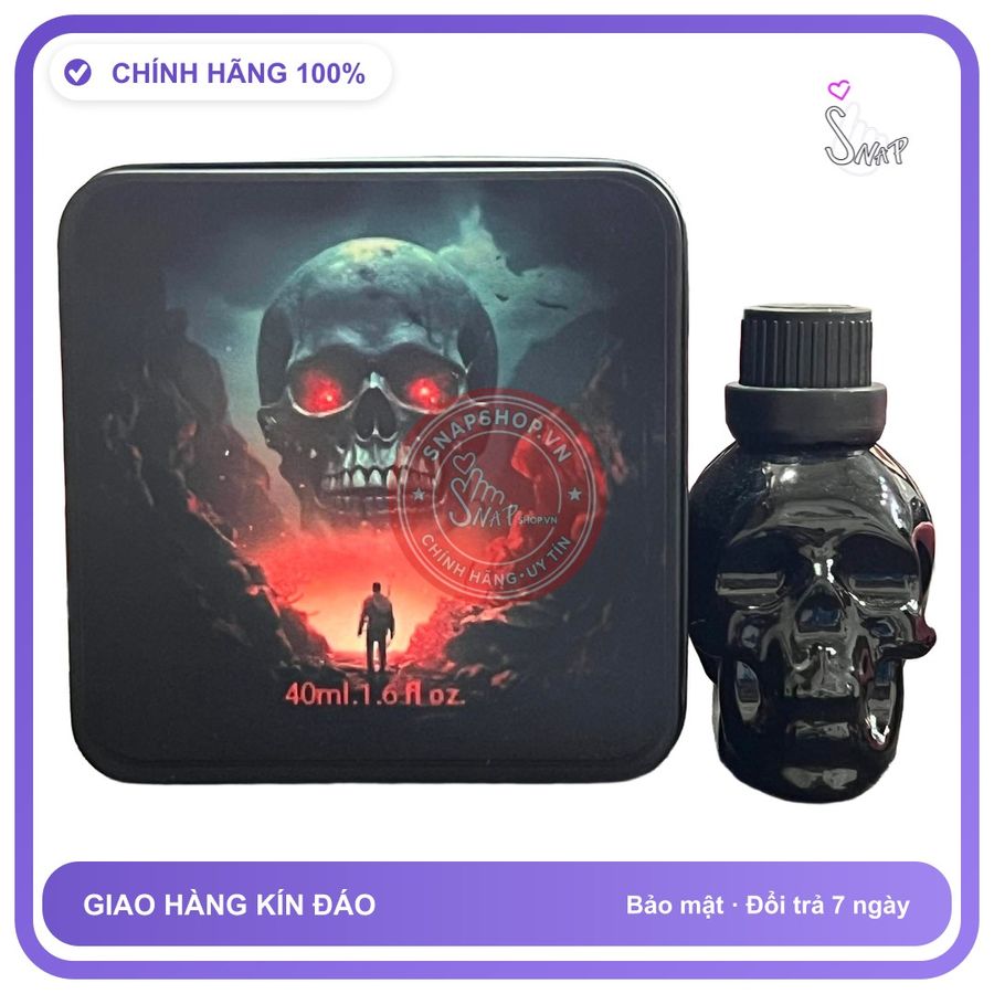 Popper Đầu Lâu Skull 40ml chính hãng - chai 40ml, hương dịu không nồng, hàng chuẩn nhập khẩu - giao hàng che tên kín đáo