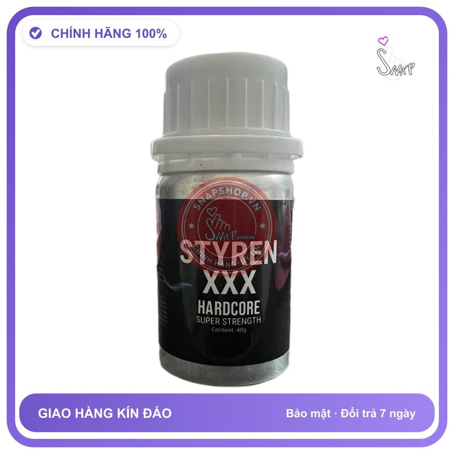Popper Khô Styren Hardcore Super Strength USA 40g chính hãng - hương dịu không nồng, hàng chuẩn nhập khẩu, nắp kín không bay hơi - giao hàng che tên kín đáo
