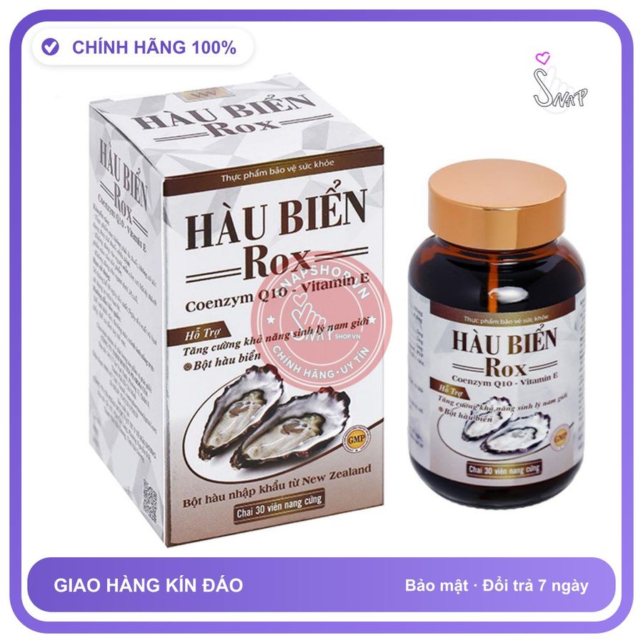 HÀU BIỂN ROX Bạc – Hộp 30 Viên Nang Cứng chính hãng - chất liệu an toàn cho da, dễ vệ sinh, êm ái khi dùng - giao hàng che tên kín đáo