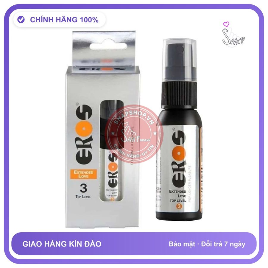 Chai Xịt EROS Extended Love Top Level 3 (Đức) chính hãng - kéo dài thời gian, 30ml, thấm nhanh không nhờn rít - giao hàng che tên kín đáo