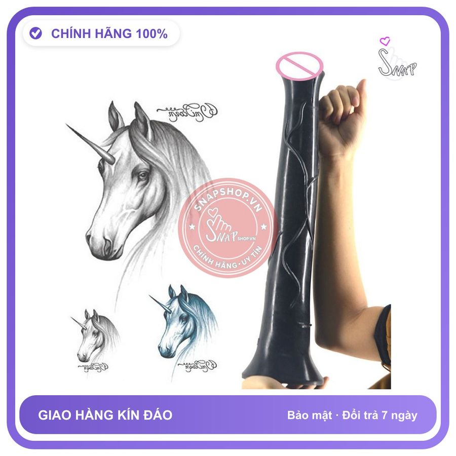 Dương Vật Giả Hình Ngựa Đen Siêu Khủng chính hãng - sạc USB, silicone mềm mại, chất liệu an toàn cho da - giao hàng che tên kín đáo