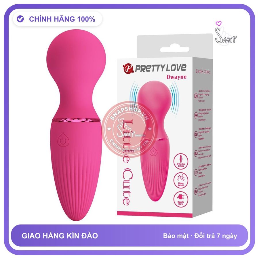 Chày Rung Tình Yêu Mini Pretty Love Dwayne chính hãng - 10 chế độ rung, sạc USB, kích thước 120mmx37mm - giao hàng che tên kín đáo